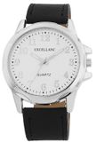 EXCELLANC Herenhorloge lederimitatie Mineralglas