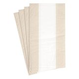 Caspari Bandol Stripe Paper Gastendoekservetten in naturel, verpakking van 15 stuks