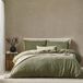 Omgoods - Malton Stripe 100% Coton Housse de couette Forest Green Simple