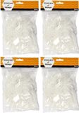 Merkloos / Sans marque Creativ Company B.V. 4x Witte spinnenraggen decoratie 20 gram - Halloween/horror versiering/decoratie