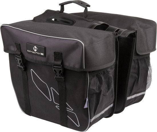 M-wave Dubbele fietstas - Zwart - 30 L - Achter - Nylon