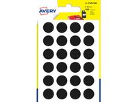 Merkloos Avery Etiketten 15 mm rond zwart 168 stuks