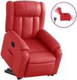 vidaXL - Sta-op-stoel - elektrisch - kunstleer - rood