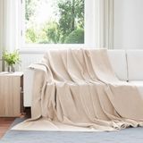 vidaXL Dekentjes Beige Fleece 220 x 240 cm