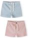 Minoti Korte Broek Meisjes Twill 2-Pack Katoen Lichtblauw
