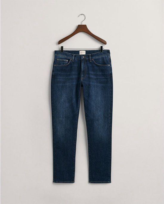 Gant Slim Fit Jeans Blauw 38/34 - Heren