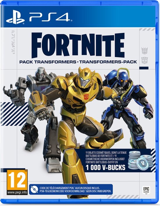 Epic Games Fortnite Transformers Pack (Spel download code in de doos) - PS4