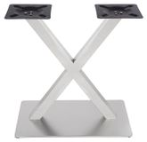StarTech Metaalframe voor tafel - X-vormige tafelpoten - RVS - Vrijstaand - Basisplaat 70 x 40 cm - Zilver - Geschikt voor zelfbouw bureau