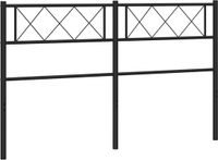 vidaXL Hoofdbord 150 cm metaal zwart