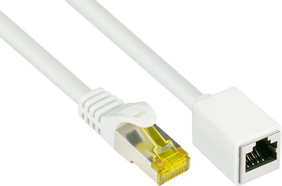 Good Connections S/FTP CAT7 10 Gigabit netwerk verlengkabel / wit - LSZH - 1 meter
