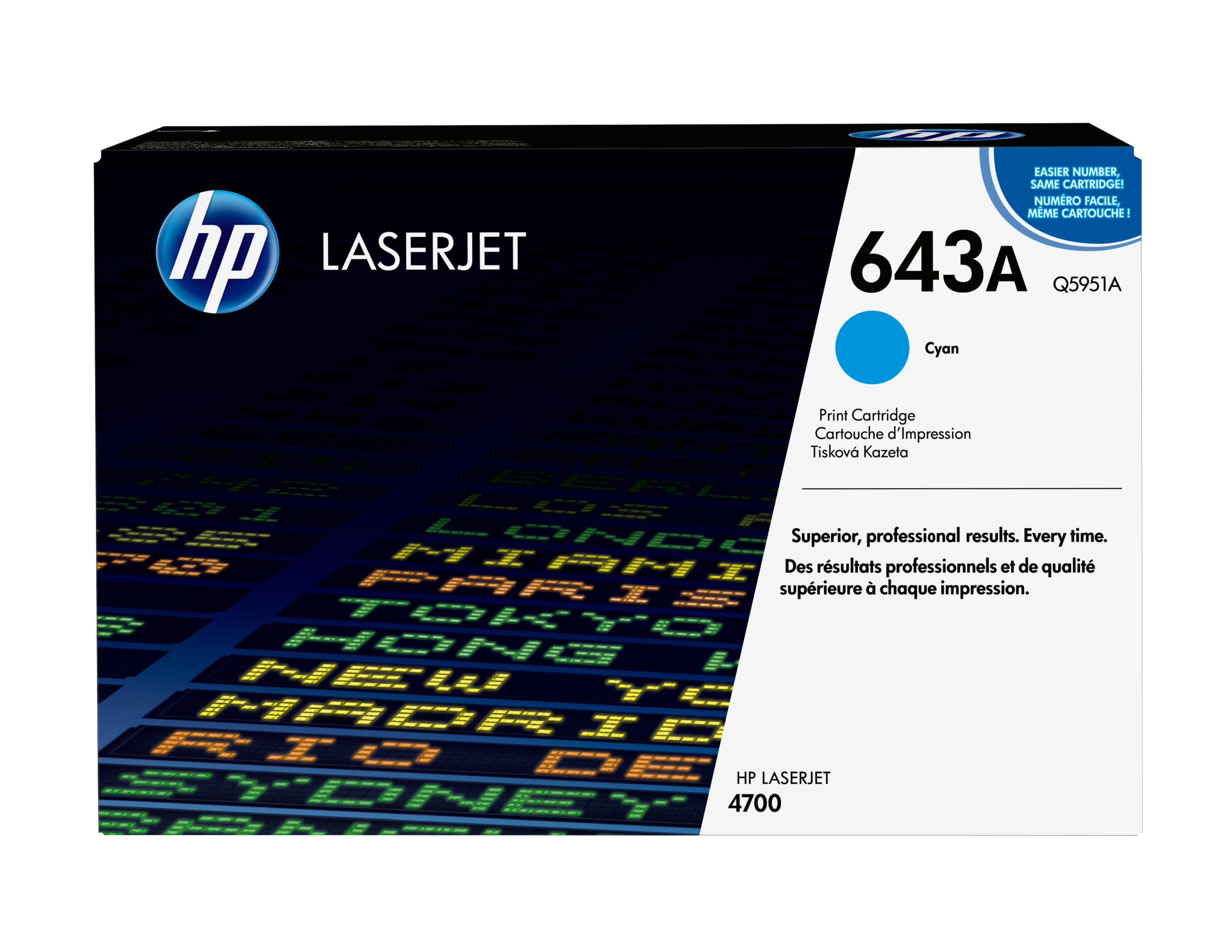 HP 643A Original Cyan Toner Cartridge