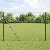 vidaXL Hexagon Hek 1,6 x 10 m PVC Grijs