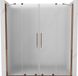 Mexen Velar Duo schuifdouchedeuren 170 cm, matglas, roze goud