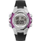 Timex Sport Unisex polshorloge, 33 mm, zwarte hars band, digitale wijzerplaat, zwarte kast TW5M62700