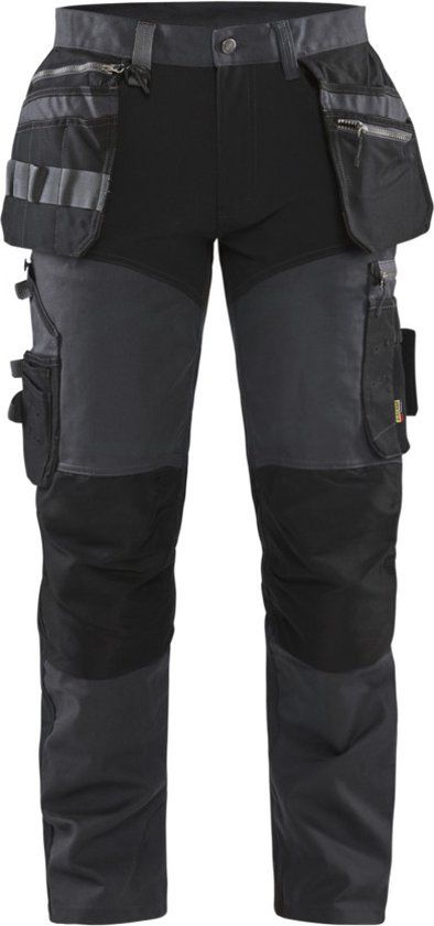 Blåkläder Werkbroek met stretchpanelen en spijkerzakken 1599-1343 - Donkergrijs/Zwart - C60