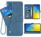 Samsung Galaxy S10e Étui portefeuille avec dragonne, Bleu