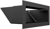 KRATKI Ventilatierooster Air | Heteluchtrooster 9 x 20 cm | Zwart