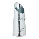 Relaxdays Kolenkit, 16 liter, ijzer, pelletemmer met 2 handgrepen, groot, kolenemmer openhaard, barbecue, zilver