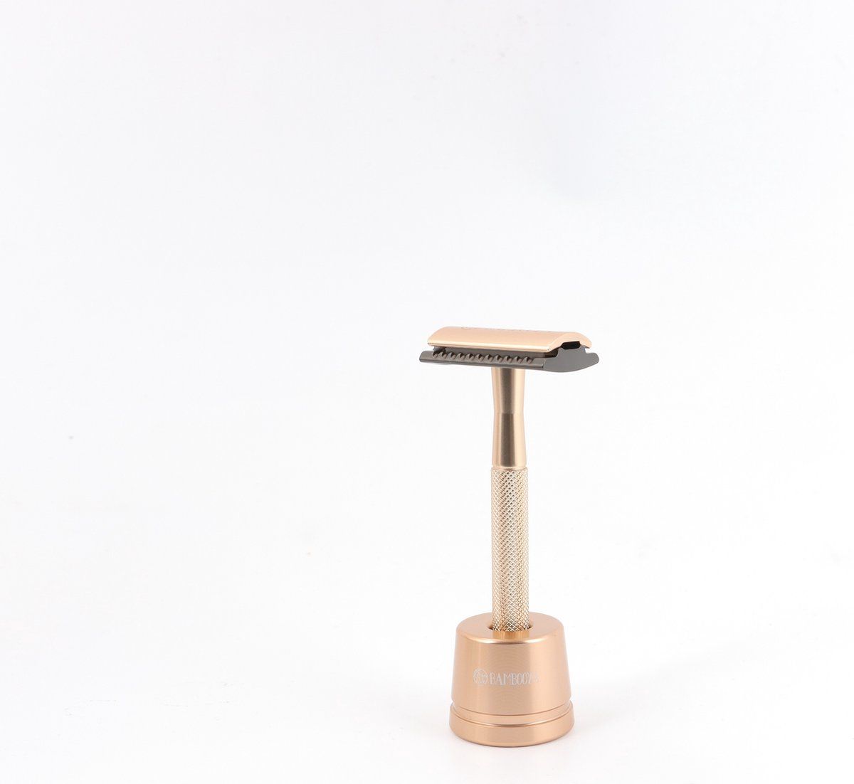 Bambooya Safety Razor + Houder + 20 Scheermesjes Bamboe Milieuvriendelijke Set - Gold