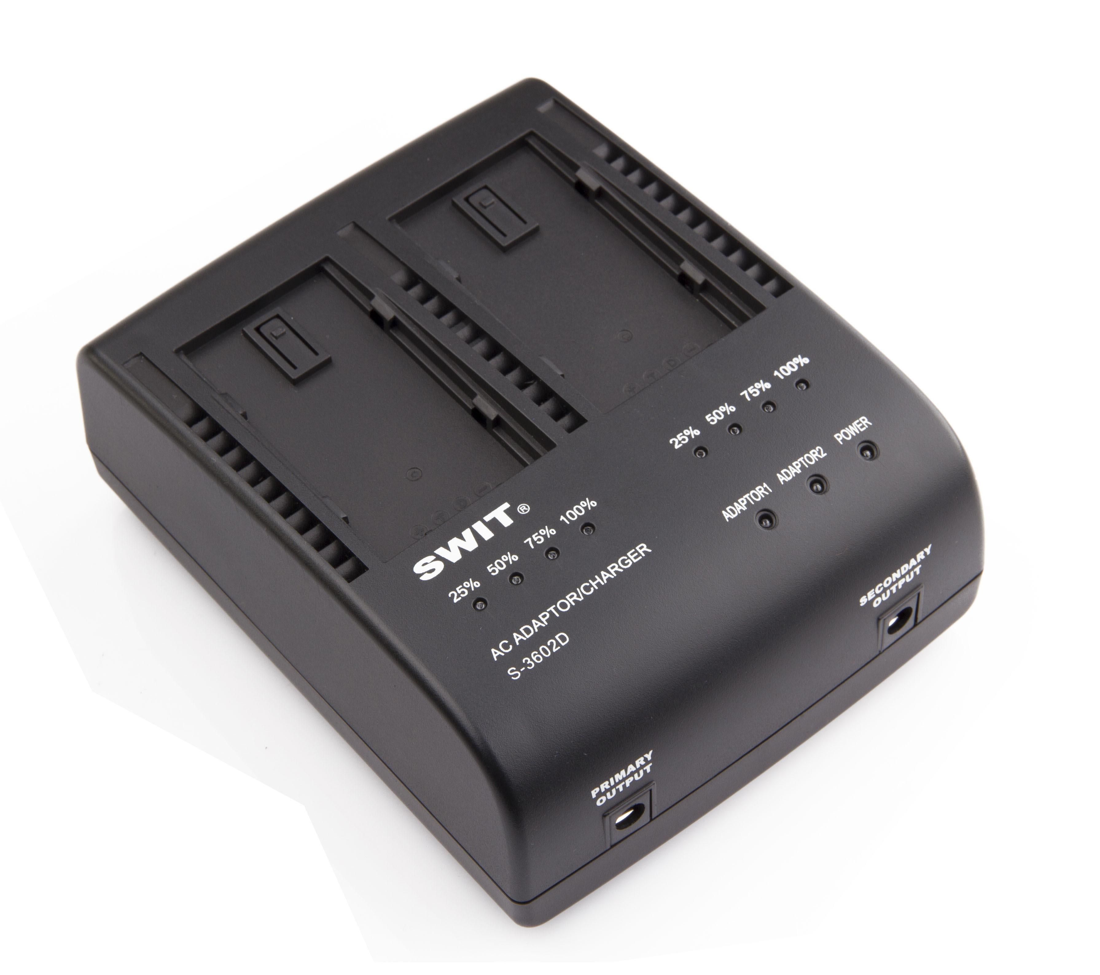 SWIT S-3602D Batterij-oplader voor camcorders - AC - Dual Charger/Adapter