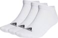 adidas Sportswear Chaussettes courtes rembourrées 3 paires - Unisexe - Blanc - 46-48