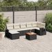 Maison Exclusive - Ensemble de jardin, 8 pièces, avec coussins, noir, en polyrotin