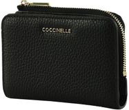 COCCINELLE Leren portemonnee Metallic Soft Wallet Noir zwart