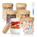 Romon Voorraaddozen van glas met deksel, 6 stuks, 480 ml