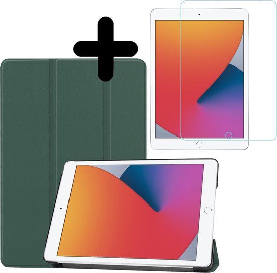 Hoesje geschikt voor Apple iPad 8 10.2 (2020) - Book Case - Donkergroen
