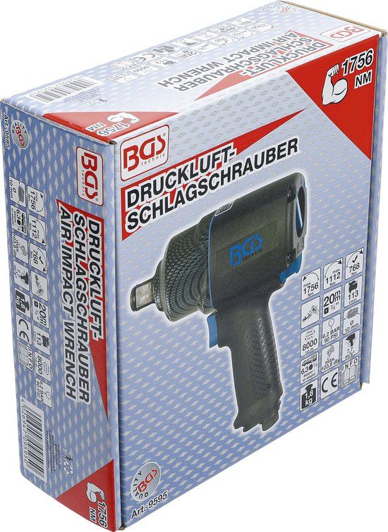 BGS 9595 - Lucht slagmoersleutel - 20 mm (3/4") - 1756 Nm