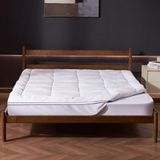 VEVOR Matrasoplegger, Queen Size, matrasbeschermer 25,4 mm dik, vezelvulling, wasbaar, ondersteunend, verkoelend, ademend, met afneembare bedtas voor het opbergen van kleine voorwerpen
