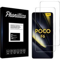Phonillico® Xiaomi Poco F6 5G Gehard Glas Schermprotector [Pack 2]