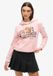 Superdry LA Graphic hoodie Femme Rose Saumon Chiné