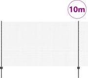 vidaXL Gelast draadhek met palen 10 x 1,4 m PVC-Coated Staal Grijs