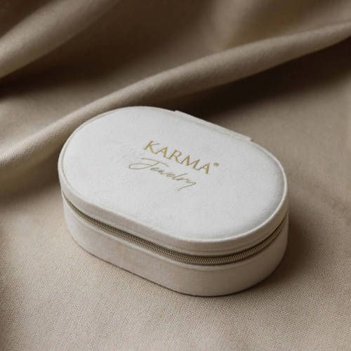 KARMA Jewelry ovalen sieradendoos beige