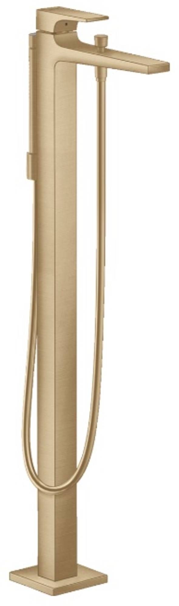 Hansgrohe Metropol afbouwdeel v. vrijstaande badkraan vloermontage met omstel met voorsprong vaste uitloop 23.5cm brushed bronze