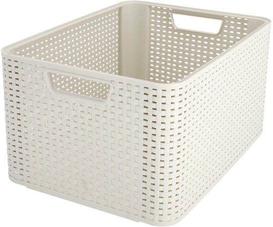 Curver Style Opbergbox L - 30L - Gebroken wit