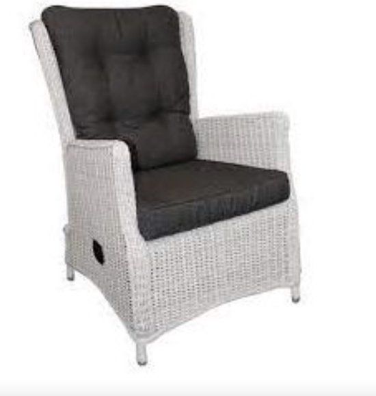 Your Own Living Pianoro Tuinstoel - Iceland - Wit - Wicker - Verstelbare rugleuning - Loungestoel