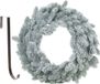 Merkloos Kerstkrans - met sneeuw - 36 cm - Kunststof - Groen