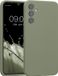 kwmobile telefoonhoesje geschikt voor Samsung Galaxy A34 5G - TPU backcover met siliconen coating - Smartphone case in grijsgroen