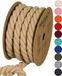 Halbach Seidenbänder gerecycled katoenen koord, breedte: 10 mm/lengte 4 m, duurzaam katoengaren voor macramé, natuurlijk koord om te knutselen, kleur: naturel