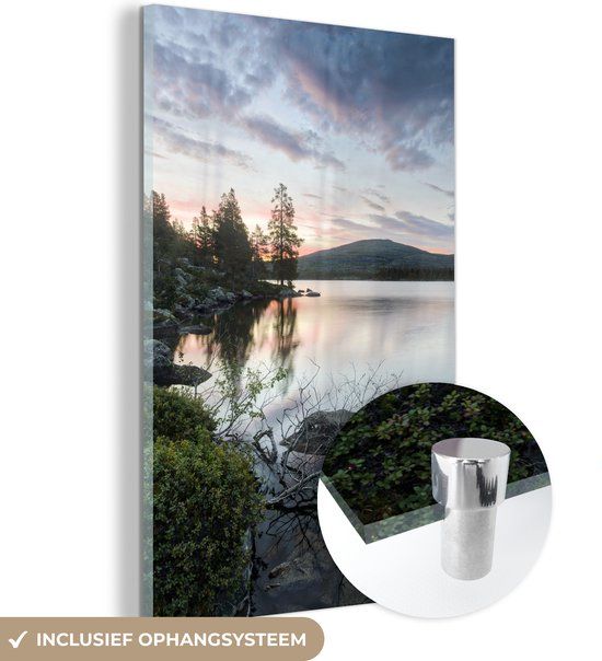 MuchoWow® Glass Painting 100x150 cm - Acrylic Glass Painting - Sunrise by the Sea - Photo on Glass - Paintings