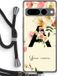 Case Company Google Pixel 7 Pro Hoesje met Koord - Flirty Flowers Monogram - TPU Back Cover