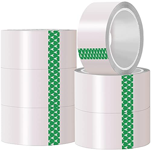 iSOUL Verpakkingstape/pakketband - 6-pack rollen zware doorzichtige tape, iSoul 48 mm x 66 m voor pakketten, verpakkingen en dozen, sterke, veilige en kleverige afdichting | Clear pakkettape