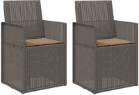 vidaXL Tuinstoelen 2 stuks Lichtgrijs en Taupe PP