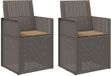 vidaXL Tuinstoel 2 stuks Lichtgrijs en Taupe PP