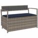 vidaXL Banc de jardin avec coussin, gris, polyrotin