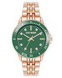 Steve Madden Dames Echt Kristallen Accenten Armbandhorloge