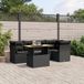 Maison Exclusive - Ensemble de meubles de jardin 5 pièces avec canapé et coussins, noir, en polyrotin