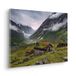 Komar Keilrahmenbild in echt houten frame - Moody Mountains - Grootte 60 x 40 cm